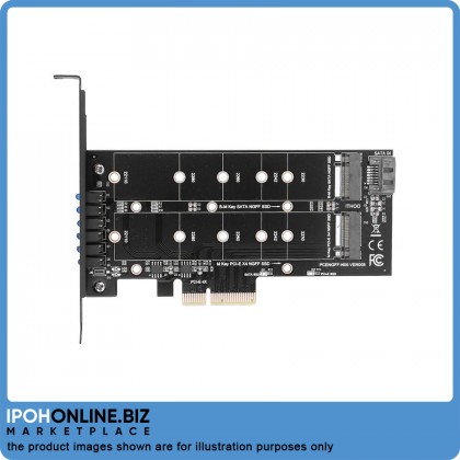 PCI-E 4X to NGFF SSD Adapter Card B-Key+M-Key M.2 NGFF+NVME Adapter Card PCI-E 4X to NGFF SSD Adapter Card B-Key+M-Key M.2 NGFF+NVME Adapter Card