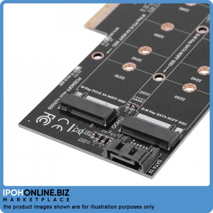 PCI-E 4X to NGFF SSD Adapter Card B-Key+M-Key M.2 NGFF+NVME Adapter Card PCI-E 4X to NGFF SSD Adapter Card B-Key+M-Key M.2 NGFF+NVME Adapter Card