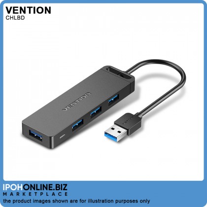 VENTION 4-Port Adapter USB 3.0 Hub with Power Supply 0.5m (Black) VENTION 4-Port Adapter USB 3.0 Hub with Power Supply 0.5m (Black)