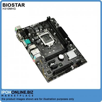 BIOSTAR H310MHG INTEL H310 1151 8th 9th Gen DDR4 M.2 HDMI DVI VGA LPT MICRO ATX Motherboard