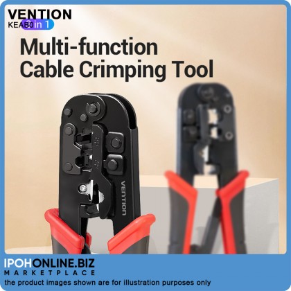 VENTION 3-in-1 Multi-Function Wire Crimping Tool RJ45 Network Crimper (Black) VENTION 3-in-1 Multi-Function Wire Crimping Tool RJ45 Network Crimper (Black)