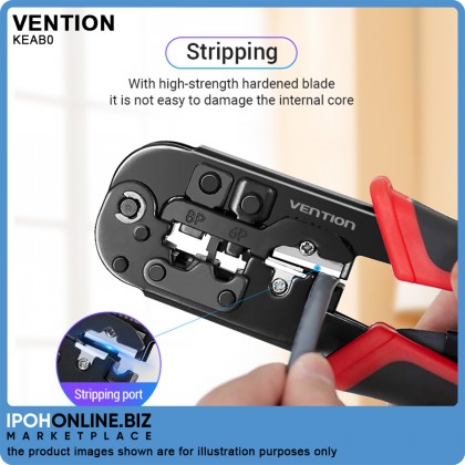 VENTION 3-in-1 Multi-Function Wire Crimping Tool RJ45 Network Crimper (Black) VENTION 3-in-1 Multi-Function Wire Crimping Tool RJ45 Network Crimper (Black)