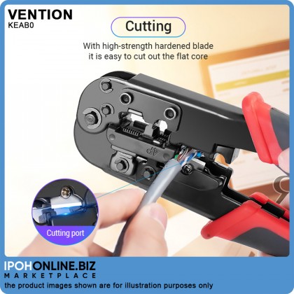 VENTION 3-in-1 Multi-Function Wire Crimping Tool RJ45 Network Crimper (Black) VENTION 3-in-1 Multi-Function Wire Crimping Tool RJ45 Network Crimper (Black)