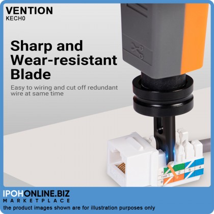 VENTION Punch Down Impact Tool with Two Blade (Gray+Orange) VENTION Punch Down Impact Tool with Two Blade (Gray+Orange)