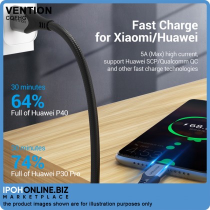 VENTION USB-C to USB 2.0-A Fast Charging Cable 1.5M (Gray) Aluminum Alloy Type