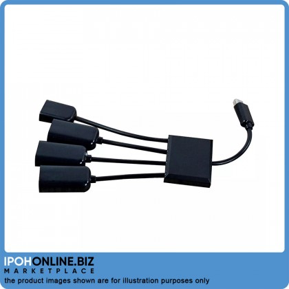 Micro USB OTG Charge 4 Port Hub (Black) Micro USB OTG Charge 4 Port Hub (Black)