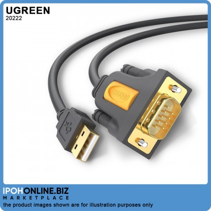 UGREEN USB 2.0 to RS-232 DB9 Serial Adapter Cable (2 Meter)