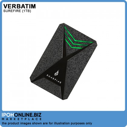 SureFire 1TB Gaming Bunker RGB 2.5" Portable Hard Drive - Verbatim SureFire 1TB Gaming Bunker RGB 2.5" Portable Hard Drive - Verbatim