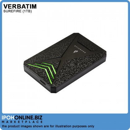 SureFire 1TB Gaming Bunker RGB 2.5" Portable Hard Drive - Verbatim SureFire 1TB Gaming Bunker RGB 2.5" Portable Hard Drive - Verbatim