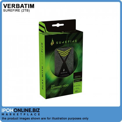 SureFire 2TB Gaming Bunker RGB 2.5" Portable Hard Drive - Verbatim SureFire 2TB Gaming Bunker RGB 2.5" Portable Hard Drive - Verbatim