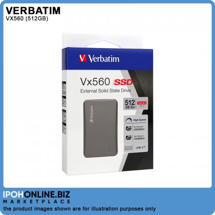 Verbatim Vx560 SSD USB 3.1 External Solid State Drive - Perfect For 4K Video