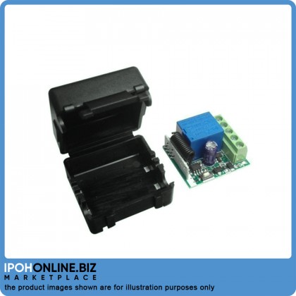 DC 12V 1CH Relay Receiver Module + 2 RF Transmitter Wireless Remote Control Switch DC 12V 1CH Relay Receiver Module + 2 RF Transmitter Wireless Remote Control Switch