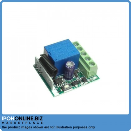 DC 12V 1CH Relay Receiver Module + 2 RF Transmitter Wireless Remote Control Switch DC 12V 1CH Relay Receiver Module + 2 RF Transmitter Wireless Remote Control Switch