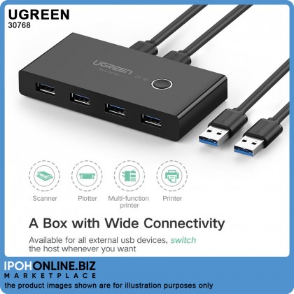 UGREEN 2 In 4 Out USB 3.0 Sharing Switch Box UGREEN 2 In 4 Out USB 3.0 Sharing Switch Box