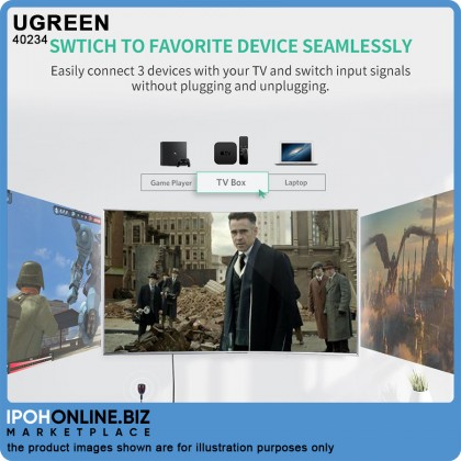 UGREEN 3 In 1 Out 4K HDMI Switch UGREEN 3 In 1 Out 4K HDMI Switch