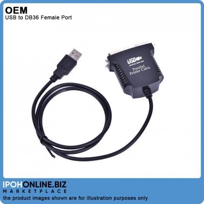 USB to DB36 Female Port Parallel Printer Print Converter Cable LPT