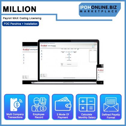 Million Payroll MAX Coding Licensing - FOC Pendrive + Installation