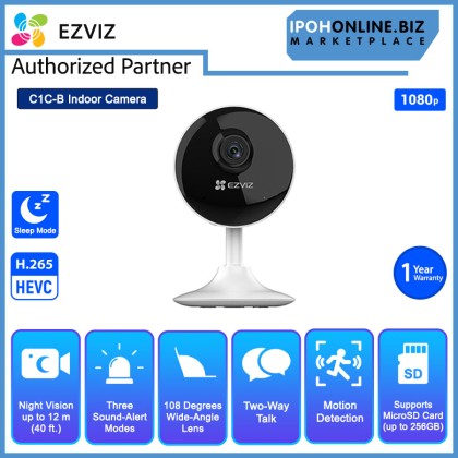 EZVIZ C1C-B FHD 1080P H.265 2MP Indoor WiFi Smart Home Camera EZVIZ C1C-B FHD 1080P H.265 2MP Indoor WiFi Smart Home Camera
