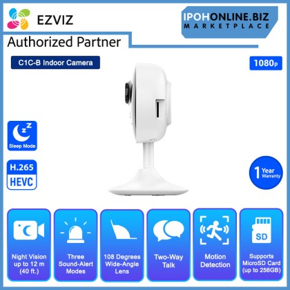 EZVIZ C1C-B FHD 1080P H.265 2MP Indoor WiFi Smart Home Camera EZVIZ C1C-B FHD 1080P H.265 2MP Indoor WiFi Smart Home Camera