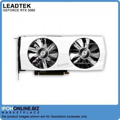 LEADTEK WinFast GeForce RTX 3060 HURRICANE White Edition 12GB GDDR6 DP HDMI Graphics Card
