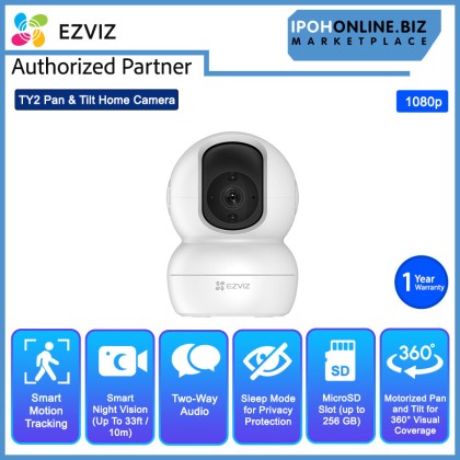 EZVIZ TY2 FHD 1080P 2MP Indoor Smart WiFi Pan & Tilt Home Camera EZVIZ TY2 FHD 1080P 2MP Indoor Smart WiFi Pan & Tilt Home Camera
