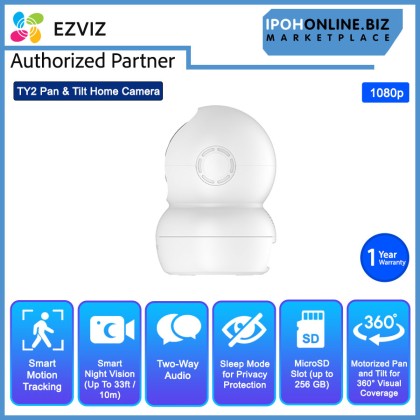 EZVIZ TY2 FHD 1080P 2MP Indoor Smart WiFi Pan & Tilt Home Camera EZVIZ TY2 FHD 1080P 2MP Indoor Smart WiFi Pan & Tilt Home Camera