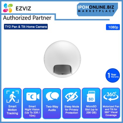 EZVIZ TY2 FHD 1080P 2MP Indoor Smart WiFi Pan & Tilt Home Camera EZVIZ TY2 FHD 1080P 2MP Indoor Smart WiFi Pan & Tilt Home Camera
