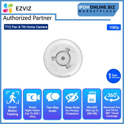 EZVIZ TY2 FHD 1080P 2MP Indoor Smart WiFi Pan & Tilt Home Camera EZVIZ TY2 FHD 1080P 2MP Indoor Smart WiFi Pan & Tilt Home Camera