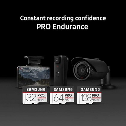 SAMSUNG PRO Endurance microSD 128GB Memory Card w SD Adapter 4K Ultra HD - CCTV Bodycam Dashcam SAMSUNG PRO Endurance microSD 128GB Memory Card w SD Adapter 4K Ultra HD - CCTV Bodycam Dashcam
