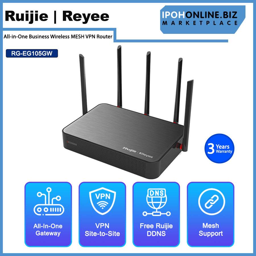 Ruijie Reyee RG-EG105GW All-in-One Business Wireless MESH VPN Router