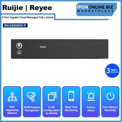 Ruijie Reyee RG-ES205GC-P 5-Port Gigabit Cloud Managed PoE+ Switch Ruijie Reyee RG-ES205GC-P 5-Port Gigabit Cloud Managed PoE+ Switch