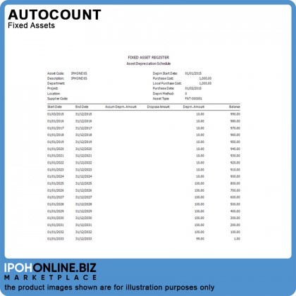 AutoCount Plug-In: Fixed Assets AutoCount Plug-In: Fixed Assets