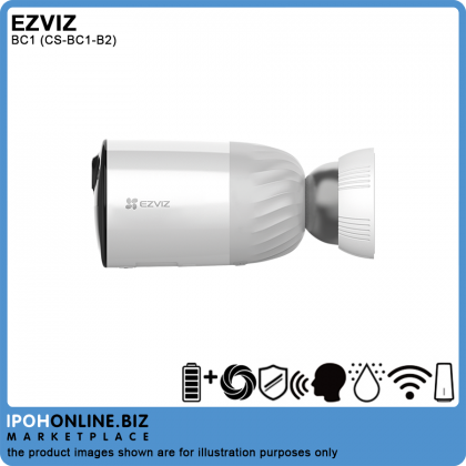 EZVIZ BC1 Wire-Free Smart Home Battery-Powered Camera Kit - CS-BC1-B2 1 Base + 2 Cam 1080P FHD EZVIZ BC1 Wire-Free Smart Home Battery-Powered Camera Kit - CS-BC1-B2 1 Base + 2 Cam 1080P FHD