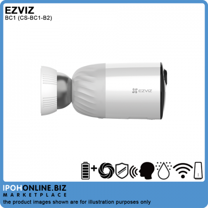 EZVIZ BC1 Wire-Free Smart Home Battery-Powered Camera Kit - CS-BC1-B2 1 Base + 2 Cam 1080P FHD EZVIZ BC1 Wire-Free Smart Home Battery-Powered Camera Kit - CS-BC1-B2 1 Base + 2 Cam 1080P FHD
