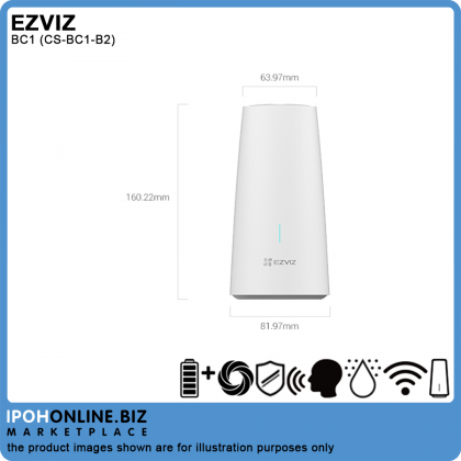 EZVIZ BC1 Wire-Free Smart Home Battery-Powered Camera Kit - CS-BC1-B2 1 Base + 2 Cam 1080P FHD EZVIZ BC1 Wire-Free Smart Home Battery-Powered Camera Kit - CS-BC1-B2 1 Base + 2 Cam 1080P FHD