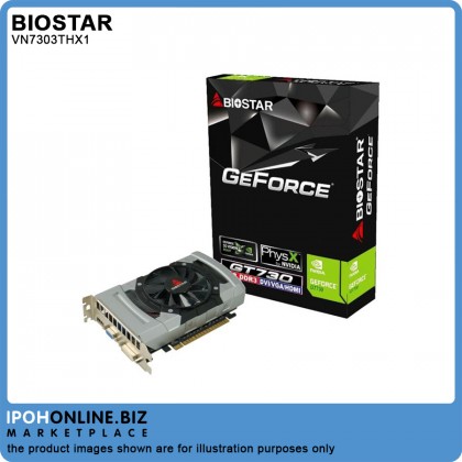 BIOSTAR VN7303THX1 nVIDIA GeForce GTX730 2GB DDR3 128bit HDMI DVI VGA Graphics Card BIOSTAR VN7303THX1 nVIDIA GeForce GTX730 2GB DDR3 128bit HDMI DVI VGA Graphics Card