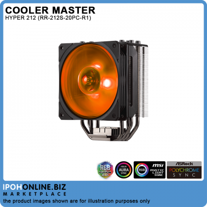 Cooler Master RR-212S-20PC-R1 HYPER 212 RGB Black Edition With RGB Fan CPU Cooler - Intel LGA2066 LGA2011-V3 AMD AM4 AM3+ Cooler Master RR-212S-20PC-R1 HYPER 212 RGB Black Edition With RGB Fan CPU Cooler - Intel LGA2066 LGA2011-V3 AMD AM4 AM3+