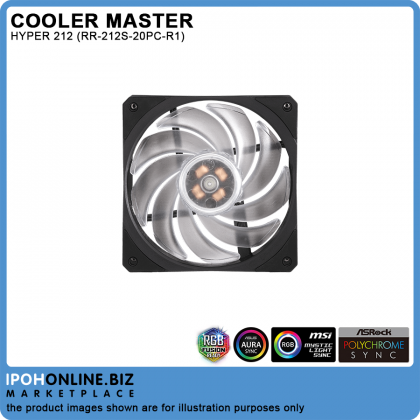 Cooler Master RR-212S-20PC-R1 HYPER 212 RGB Black Edition With RGB Fan CPU Cooler - Intel LGA2066 LGA2011-V3 AMD AM4 AM3+ Cooler Master RR-212S-20PC-R1 HYPER 212 RGB Black Edition With RGB Fan CPU Cooler - Intel LGA2066 LGA2011-V3 AMD AM4 AM3+
