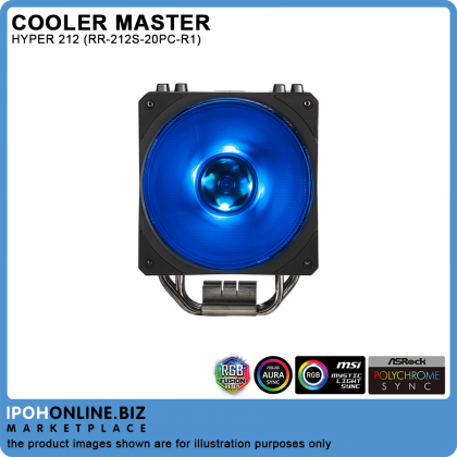 Cooler Master RR-212S-20PC-R1 HYPER 212 RGB Black Edition With RGB Fan CPU Cooler - Intel LGA2066 LGA2011-V3 AMD AM4 AM3+ Cooler Master RR-212S-20PC-R1 HYPER 212 RGB Black Edition With RGB Fan CPU Cooler - Intel LGA2066 LGA2011-V3 AMD AM4 AM3+