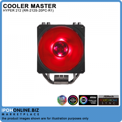 Cooler Master RR-212S-20PC-R1 HYPER 212 RGB Black Edition With RGB Fan CPU Cooler - Intel LGA2066 LGA2011-V3 AMD AM4 AM3+ Cooler Master RR-212S-20PC-R1 HYPER 212 RGB Black Edition With RGB Fan CPU Cooler - Intel LGA2066 LGA2011-V3 AMD AM4 AM3+