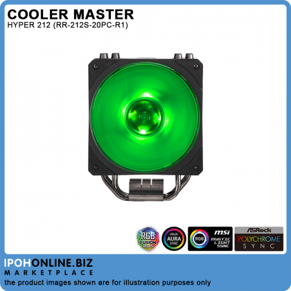 Cooler Master RR-212S-20PC-R1 HYPER 212 RGB Black Edition With RGB Fan CPU Cooler - Intel LGA2066 LGA2011-V3 AMD AM4 AM3+ Cooler Master RR-212S-20PC-R1 HYPER 212 RGB Black Edition With RGB Fan CPU Cooler - Intel LGA2066 LGA2011-V3 AMD AM4 AM3+