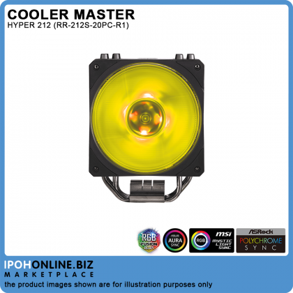 Cooler Master RR-212S-20PC-R1 HYPER 212 RGB Black Edition With RGB Fan CPU Cooler - Intel LGA2066 LGA2011-V3 AMD AM4 AM3+ Cooler Master RR-212S-20PC-R1 HYPER 212 RGB Black Edition With RGB Fan CPU Cooler - Intel LGA2066 LGA2011-V3 AMD AM4 AM3+