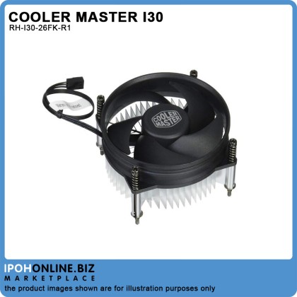 Cooler Master i30 CPU Cooler - 92mm Low Noise Cooling Fan & Heatsink Support Socket Intel LGA 115X 1200 (RH-I30-26FK-R1) Cooler Master i30 CPU Cooler - 92mm Low Noise Cooling Fan & Heatsink Support Socket Intel LGA 115X 1200 (RH-I30-26FK-R1)