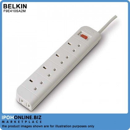 Belkin F9E410SA2M 4 Socket Surge Protector 