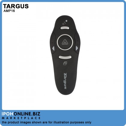 Targus P16 Wireless USB Presenter with Laser Pointer - Black AMP16AP Targus P16 Wireless USB Presenter with Laser Pointer - Black AMP16AP
