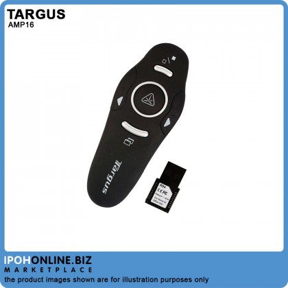Targus P16 Wireless USB Presenter with Laser Pointer - Black AMP16AP Targus P16 Wireless USB Presenter with Laser Pointer - Black AMP16AP