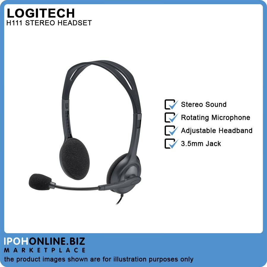 Logitech H111 Stereo 3.5mm audio jack 