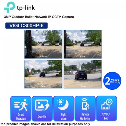 TP-LINK VIGI C300HP-6 3MP Outdoor Bullet Network IP Camera CCTV H.265+ 6mm Lens PoE/12V IP67 ONVIF TP-LINK VIGI C300HP-6 3MP Outdoor Bullet Network IP Camera CCTV H.265+ 6mm Lens PoE/12V IP67 ONVIF