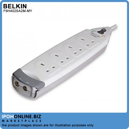 Belkin F9H402sa2M-MY 4-Socket Surge Protector 