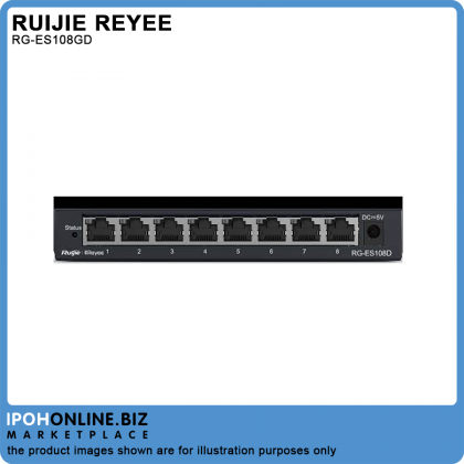 Ruijie Reyee RG-ES108GD 8-Port Gigabit Unmanaged Metal Switch